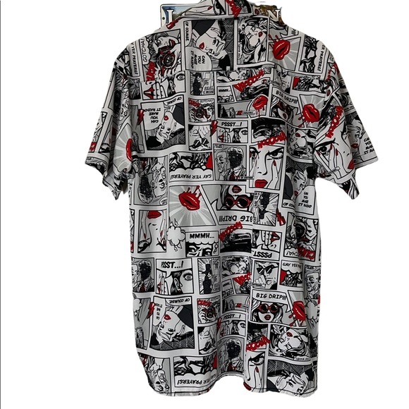 NWOT! OH SNAP! Drill Clothing Co. Comic Book Men’s Button Up Shirt:L SKU:D-OHS - Picture 2 of 6